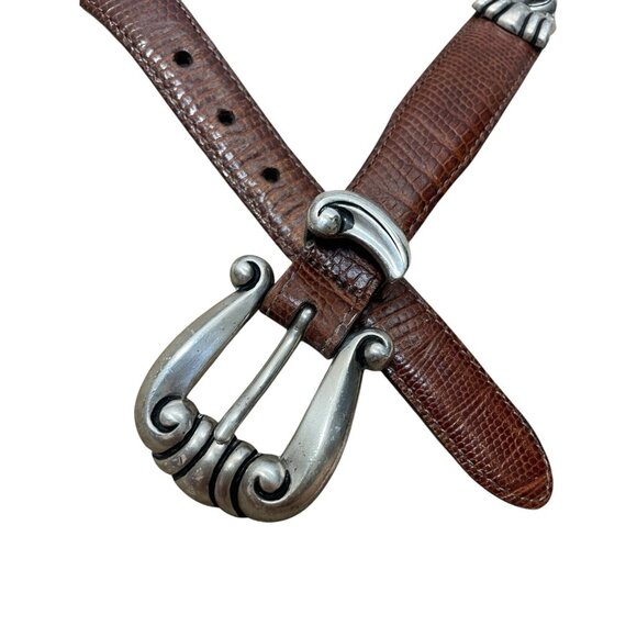 Brighton Vintage Belt Leather Silver Metal Accents 1996 Size Small main image 5